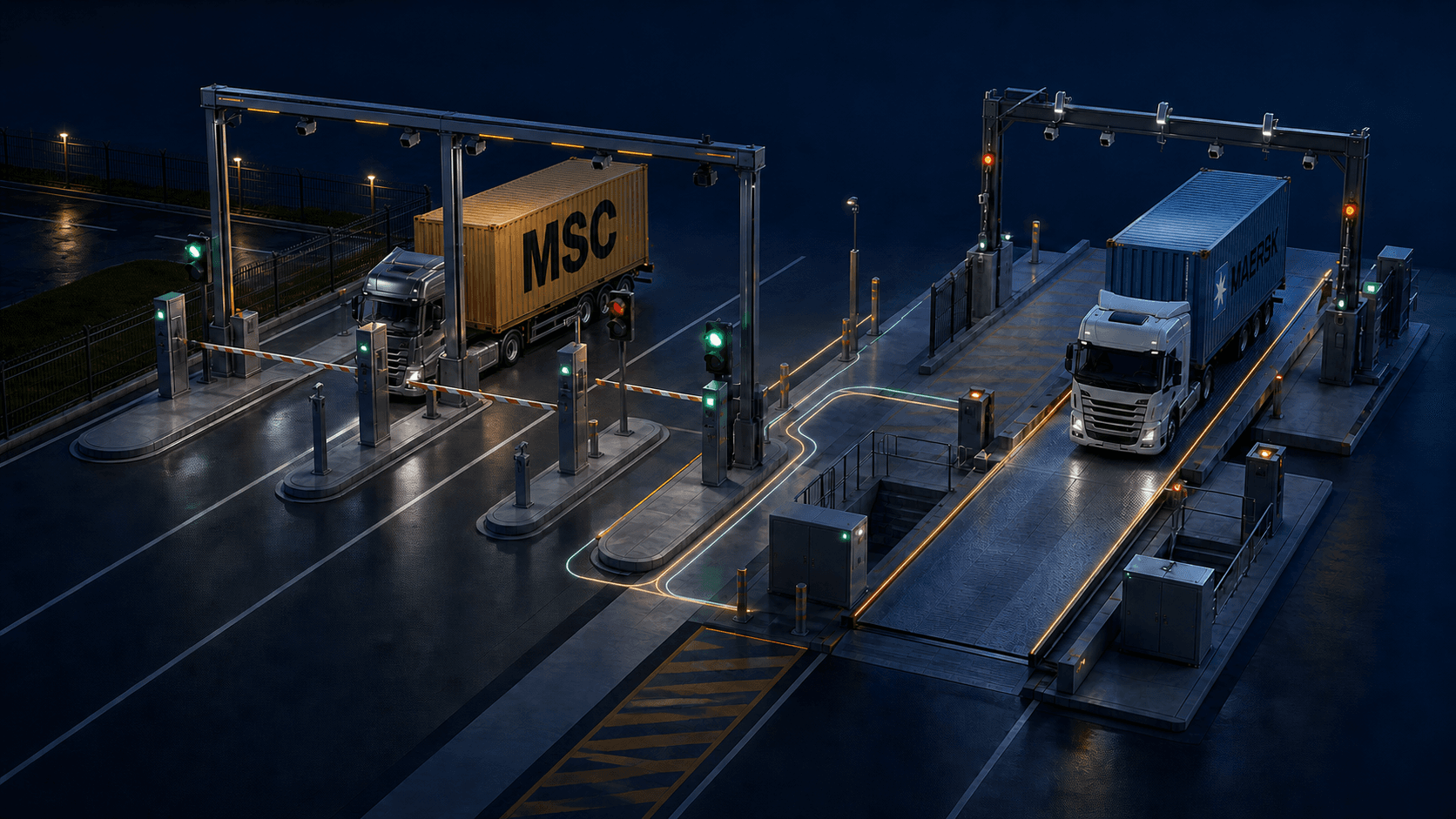 A connected automatic gate and weighbridge automation environment
